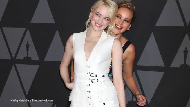 go to Zwei Gesichter: J.Law macht Grusel-Make-Up statt Party