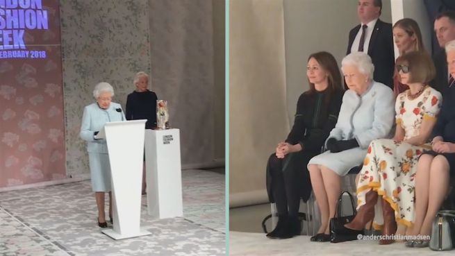 go to Mit 91: Queen Elizabeth besucht erstmals Fashion Week